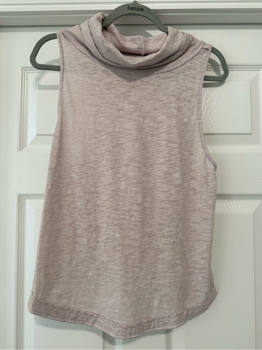 We The Free Sleeveless Cowl Neck Tank in Light Mauve